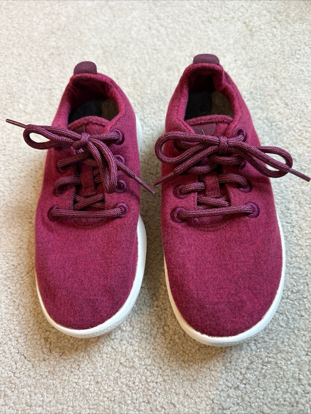 Allbirds Burgundy Merino Wool Sneakers